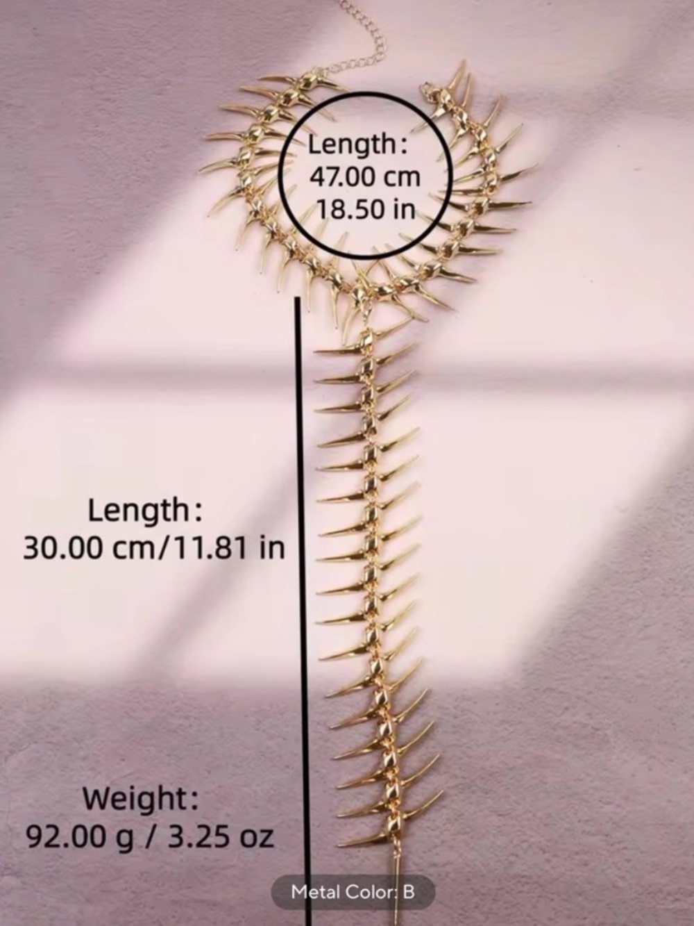 Silver Spike Link Bracelet - Stylish Jewelry - Picture 6 of 6